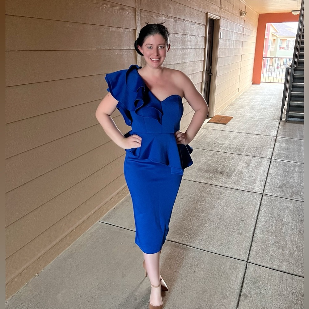 Pageant Interview Dress-Royal Blue, Size 8